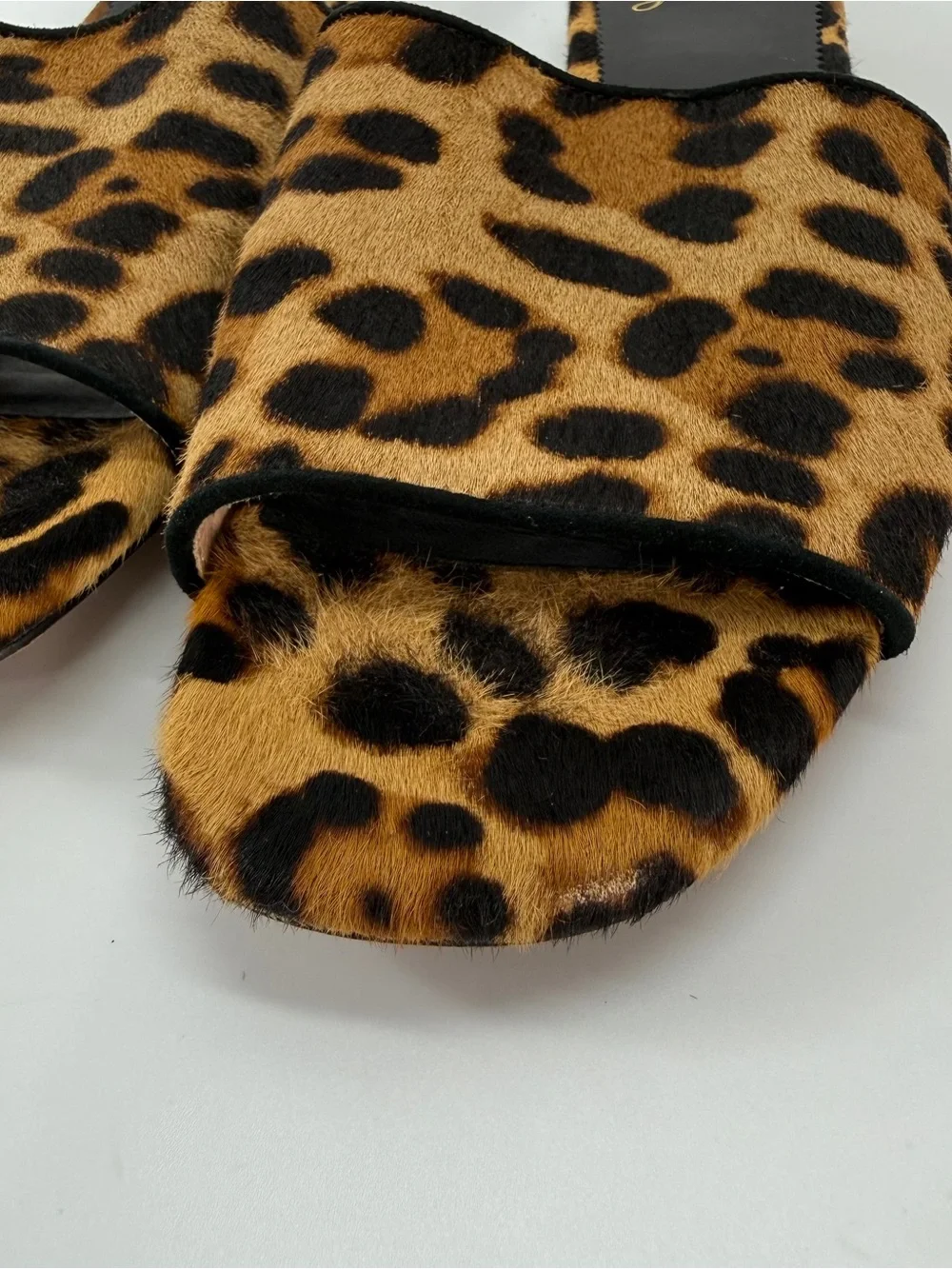 J. Crew Abbie Slide Sandals In Leopard Calf Hair Women’s Size 8.5 - Picture 6 of 10